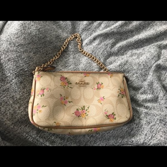 Coach Handbags - coach purse tan with flowers Coach Handbags - coach purse tan with flowers
